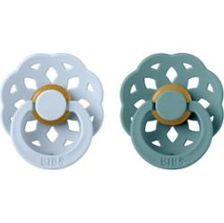 BIBS Boheme Natural Rubber Size 1: 0+ months smoczek Baby Blue / Island Sea 2 szt.