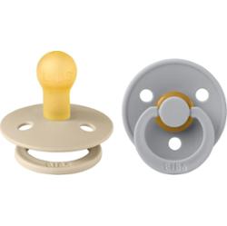 BIBS Colour Natural Rubber Size 1: 0+ months smoczek Vanilla / Cloud 2 szt.