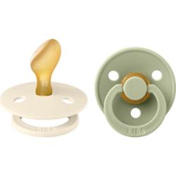 BIBS Colour Size 1: Anatomical 0-6 months smoczek Ivory / Sage 2 szt.