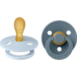 BIBS Colour Size 1: Symmetrical 0-6 months smoczek Baby Blue / Petrol 2 szt.