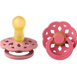 BIBS Boheme Natural Rubber Size 2: 6+ months smoczek Dusty Pink / Coral 2 szt.