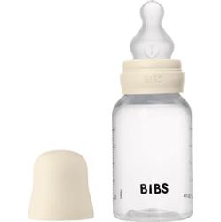 BIBS Anti-Colic Baby Bottle Silicone butelka antykolkowa z silikonowym smoczkiem Ivory 150 ml