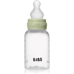 BIBS Anti-Colic Baby Bottle Silicone butelka antykolkowa z silikonowym smoczkiem Sage 150 ml