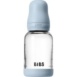 BIBS Baby Glass Bottle Silicone butelka antykolkowa z silikonowym dzióbkiem Baby Blue 120 ml