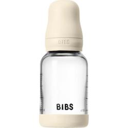 BIBS Baby Glass Bottle Silicone butelka antykolkowa z silikonowym dzióbkiem Ivory 120 ml
