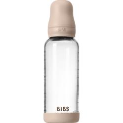BIBS Baby Glass Bottle Silicone butelka antykolkowa z silikonowym dzióbkiem Blush 240 ml