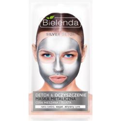 Bielenda Metallic Masks Silver Detox maseczka detoksykująco-oczyszczająca do skóry tłustej i mieszanej 8 g