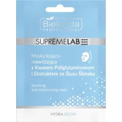 Bielenda Professional Supremelab Hydra Glow maska nawilżająca w płacie z ekstraktem ze śluzu ślimaka 1 szt.