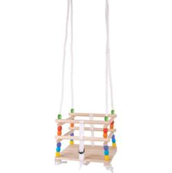 Bigjigs Toys Wooden Bead Swing huśtawka z drewna 12m+ 25kg 1 szt.