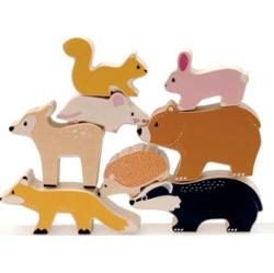 Bigjigs Toys Woodland Animal Set zestaw zabawek z drewna 12m+ 8 szt.
