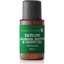 Bioélixire Serum Baobab, Biotin & Hemp Oil serum do włosów słabych i zniszczonych z filtrem UV 20 ml