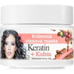 Bione Cosmetics Keratin + Caffeine kremowa maseczka do włosów 260 ml