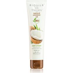 Biosilk Silk Therapy Natural Coconut Oil krem do włosów do włosów kręconych i falowanych 148 ml