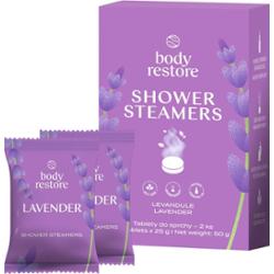 Body Restore Lavender Shower Steamers tabletki pod prysznic o zapachu lawendy 2x25 g