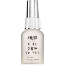 BPerfect One Dew Three spray utrwalający makijaż o działaniu nawilżającym opakowanie mini 30 ml