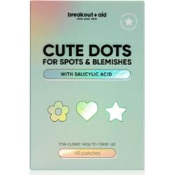 breakout + aid Cute Dots For Spots and Blemishes antytrądzikowa pielęgnacja punktowa z kwasem salicylowym 48 szt.