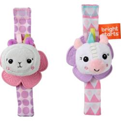 Bright Starts Wrist Pals Toy grzechotka na rękę z gryzakiem Unicorn & Llama 0 m+ 2 szt.