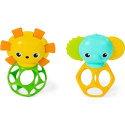 Bright Starts Soother Pals™ Easy-Grasp zabawka z gryzakiem 3 m+ 2 szt.