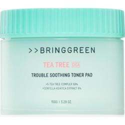 BRINGGREEN Tea Tree Cica Trouble Soothing Toner Pad tonizujące płatki do twarzy o działaniu uspokajającym 90 szt.