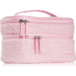 BrushArt Accessories Double-layered fluffy make-up bag kosmetyczka z dwiema przegródkami Light pink 1 szt.