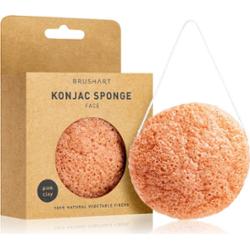 BrushArt Home Salon Konjac sponge gąbka delikatnie złuszczająca do twarzy Pink Clay 5 g