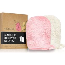 BrushArt Home Salon Make-up remover gloves rękawica do demakijażu PINK, CREAM 2 szt.