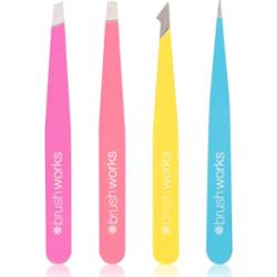 Brushworks Tweezer Set Neon zestaw pęset