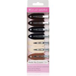 Brushworks Nude No Crease Hair Clips (Pack of 8)