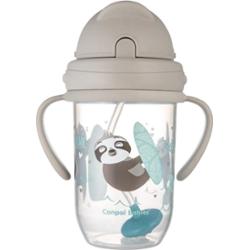 Canpol babies Exotic Animals Cup With Straw kubek ze słomką Gray 270 ml