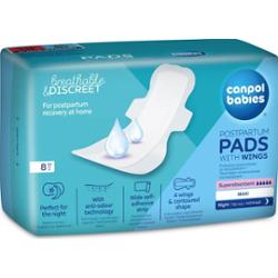Canpol babies Postpartum Pads With Wings wkładki poporodowe na noc 8 szt.