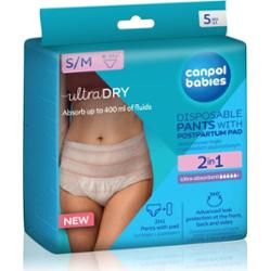 Canpol babies Pants With Postpartum Pad majtki poporodowe produkt jednorazowy 2w1 S/M 5 szt.