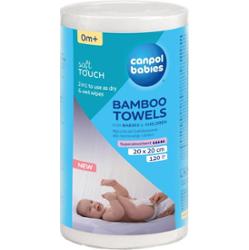 Canpol babies Bamboo Towels ręczniki jednorazowe 0m+ 20x20 cm 120 szt.