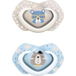 Canpol babies Bonjour Paris A 0-6 m smoczek Blue 2 szt.