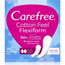 Carefree Cotton Flexiform wkładki higieniczne nieperfumowany 56 szt.