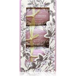 Castelbel White Jasmine mydło w kostce zestaw upominkowy 3x150 g
