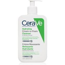 CeraVe Cleansers Hydrating Cream-to-Foam Cleanser pieniący się krem oczyszczający do skóry normalnej i suchej 473 ml