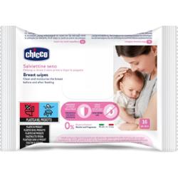 Chicco Breast Wipes nawilżane chusteczki oczyszczające do biustu 16 szt.