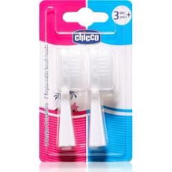 Chicco Replaceable Brush Heads 3y+ końcówki wymienne do szczoteczki do zębów 2 szt.