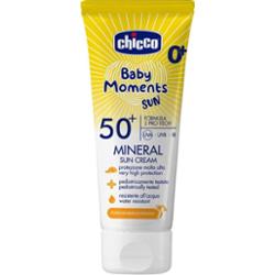Chicco Baby Moments Sun Mineral krem do opalania dla dzieci SPF 50+ 0 m+ 75 ml