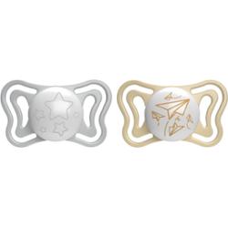 Chicco Physio Light Physio Forma Night smoczek 6-16 m Grey/Gold 2 szt.