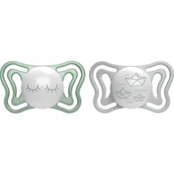 Chicco Physio Light Physio Forma Night smoczek 16-36 m Green/Grey 2 szt.