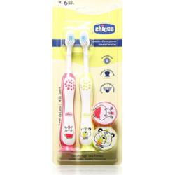 Chicco Toothbrush Set 3-6 y+ szczoteczka do zębów dla dzieci z nakładką Hippo-Panda