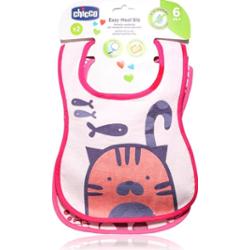 Chicco Easy Meal Bib 6m+ śliniak Pink 2 szt.