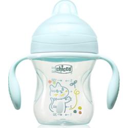 Chicco Transition Cup 4m+ kubek treningowy z uchwytami Teal 200 ml