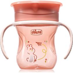 Chicco 360 Perfect X 12m+ kubek treningowy z uchwytami Pink 200 ml