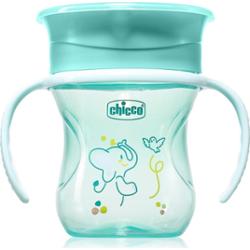 Chicco 360 Perfect X 12m+ kubek treningowy z uchwytami Teal 200 ml