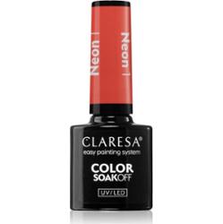 Claresa SoakOff UV/LED Color Neon lakier hybrydowy do paznokci odcień 1 5 g