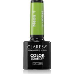 Claresa SoakOff UV/LED Color Neon lakier hybrydowy do paznokci odcień 4 5 g