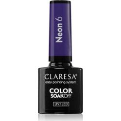 Claresa SoakOff UV/LED Color Neon lakier hybrydowy do paznokci odcień 6 5 g