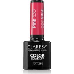Claresa SoakOff UV/LED Color Rainbow Explosion lakier hybrydowy do paznokci odcień Pink 530 5 g